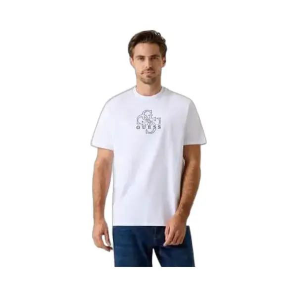 Guess Basic Quattro G T-shirt Met Korte Mouwen Wit L Man thumbnail