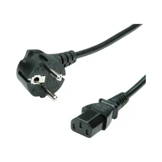 Value 19.99.1017 power cable Black 0.6 m CEE7/7 Iec 320