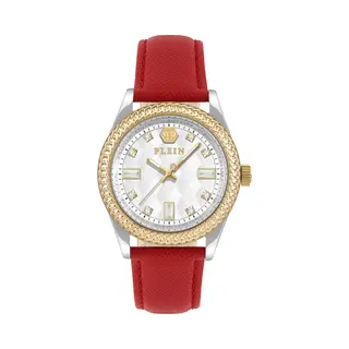 Philipp Plein Women's Analogue Quarz Watch With Leather Strap PWCDA0124