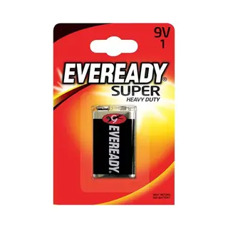 Eveready Super Zink-Kohle-Batterien, 9 V (6F22/PP3), 9 V, Elektroprodukte, 1 Stück
