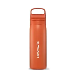 LifeStraw Go Series Stainless Steel Water Filter Bottle 500ml Kyoto Orange