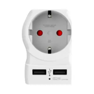 Skross 1500280 power plug adapter Type G (Uk) Type C (Europlug)+Type F