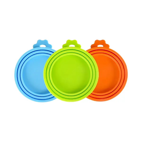 3 Pakjes Blikjes Dierenvoeding Met Universele Deksels Voor Veiligheid/siliconen Deksels Voor Honden- En Kattenvoer (groen + Blauw + Oranje) thumbnail