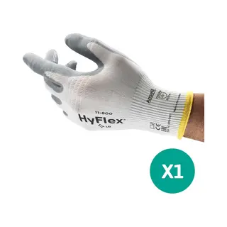 Ansell HyFlex® 11-800 - Werkhandschoen, Diy, Garage, Montage, Xl, Wit, 1 Paar
