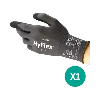 Ansell HyFlex® 11-840 - Werkhandschoen, Diy, Garage, Montage, Tuin, L, Zwart, 1 Paar