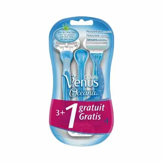 Sublime Market Connect Rasoirs Jetables - Gillette - Venus Oceana - Femme - 4 Unités - Design Ergonomique