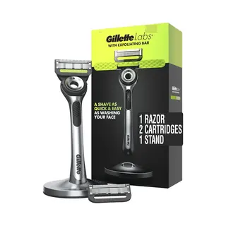 Gillette GilletteLabs With Exfoliating Bar Razor 1 Razor 2 Cartridges 1 Magnetic Stand