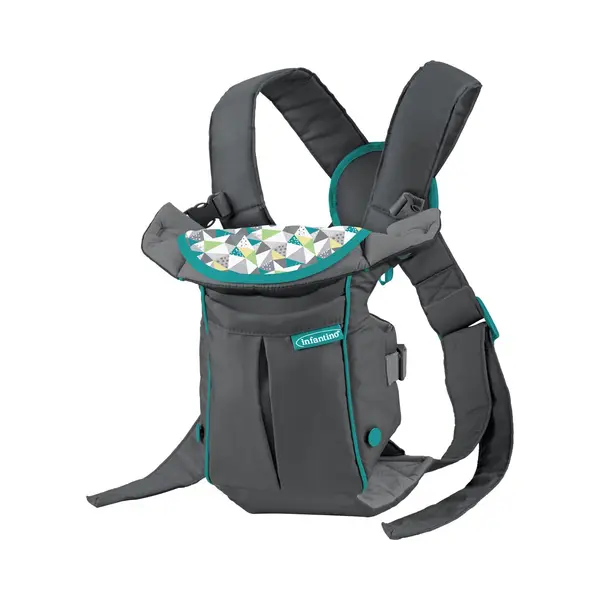 Infantino Swift Classic Baby Carrier, 2 Ways To Carry With Wonder Cover Bib, Adjustable Strap, Registry Essential, Baby Carrier For Newborn To Toddler thumbnail