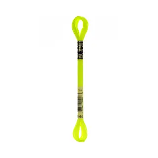 Dmc 317W-E980 Light Effects Polyster Embroidery Floss, 8.7-Yard, Neon Yellow