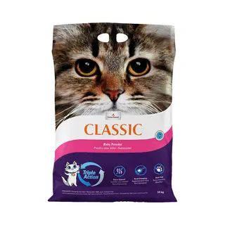 Extreme Classic Intersand Classic Baby Powder Scented Cat Litter - Economy Pack, 2 X 14kg (Verpakking van 2)