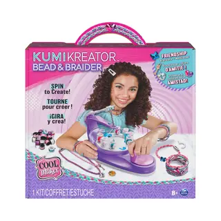 Spin Master Cool Maker , KumiKreator Bead & Braider Friendship Necklace & Bracelet Making Kit (Packaging May Vary), Arts and Crafts, Kids Toys for Ages 8 and up