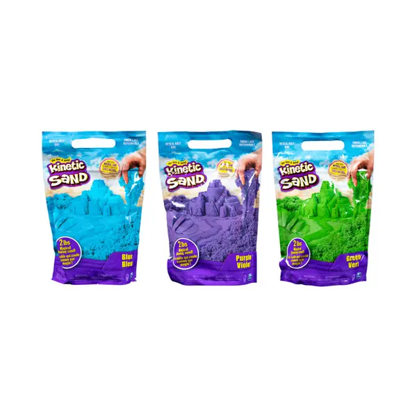 Spin Master Kinetic Sand , The Original Moldable Sensory Play Sand Toys For Kids, Blue, 2 lb. Resealable Bag, Ages 3+ thumbnail