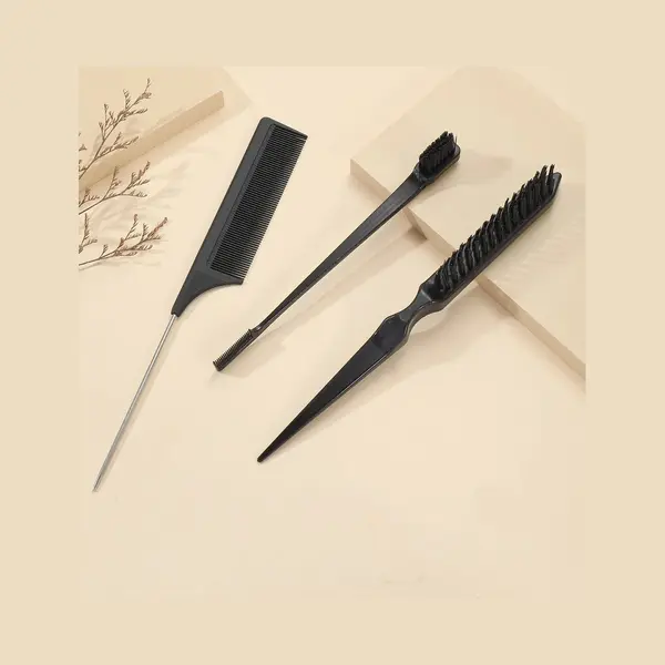 Fa-Ve Slick Back Hair Brush - Slickback Hairbrush Set Van 3 - Haarborstel - Toupeerkam - Toupeerborstel - Hairbrush - Slick Back Brush - Slick Back thumbnail