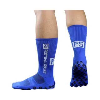 'merkloos'' Gripsokken Voetbal - Grip Socks - One Size - Anti Slip - Gripsokken Blauw