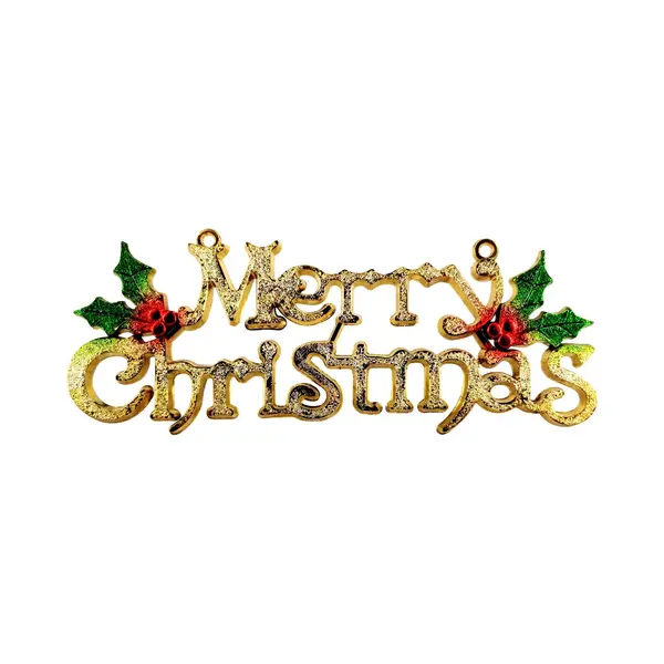 Exclusief Voor Kerstmis 2 Stuks Vrolijk Kerstfeest Kerstboom Decoratie Hanger Woonaccessoires -goud 14CM thumbnail