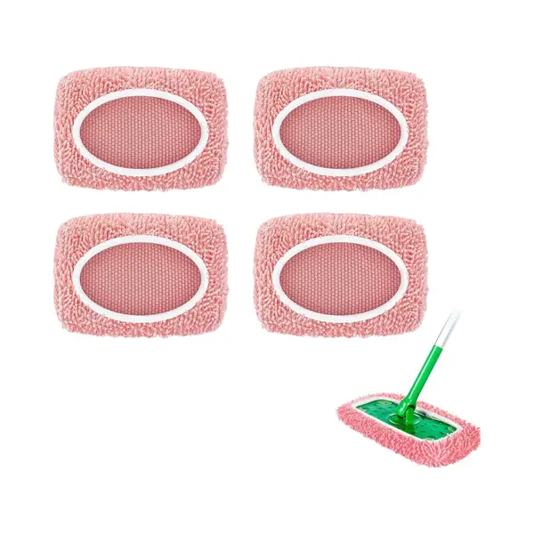 4-stuks Navulling Vloermop - Mopdoek - Mopmat - Microvezelmopmat - Geschikt Voor Nat En Droog Gebruik - Compatibel Met De Swiffer Sweeper Mop En De 25 thumbnail