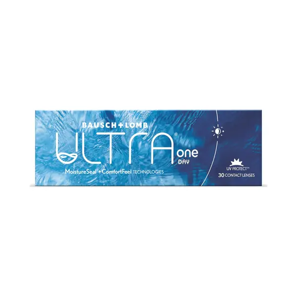 Bausch + Lomb Ultra One Day, Sphärische Tageslinsen, Premium Kontaktlinsen Weich, 30 Stück, / Bc 8.6 Mm/Dia 14.2 / -1, 50 Dioptrien thumbnail
