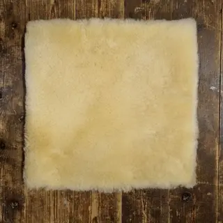 Woool® Schapenvacht Chairpad - Medicinaal (38x38cm) Vierkant - Stoelkussen - 100% Echt - Eenzijdig