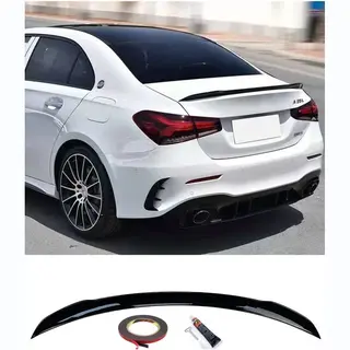No Name Achterklep Spoiler Geschikt Voor Mercedes A Klasse Sedan V177 Glans Zwart - A180 Amg Look