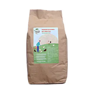 Nutri Worm Premium Kippenmix - Compleet Kippenvoer - Bijzonder Gevarieerd & Compleet - Bevat Korrels, Groente, Grit, Kruiden, Insecten & Zaden - 4KG