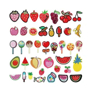 Cute Animals Series Fruit En Snoep Series - 40 Delige Set -stof & Strijk Applicatie