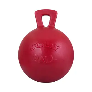 Jolly Pets Tug-N-Toss 6-inch Red Rubber Ball With Handle For Dogs - 2 Pack