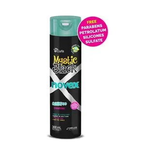 Novex Mystic Black Shampoo Enriched With Baobab Oil, Moisturises And Helps Control Frizz And Split Ends, Suitable For All Hair Types 300ml