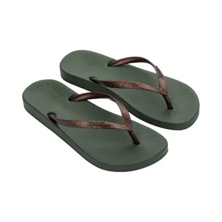 Ipanema Anatomic Tan Dames Slippers - Green/Bronze