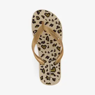 Copacabana Kinder Slippers Met Panterprint - Goud - Maat 28/29