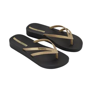 Ipanema Anatomic Bossa Soft Dames Slippers - Black/Gold