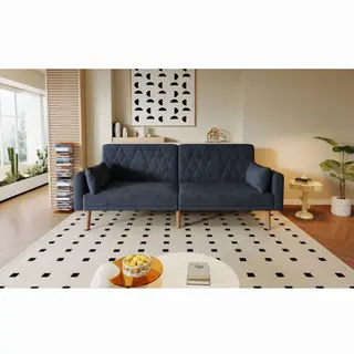 in& out door furniture Kleine Bank, Tweezitsbank, Slaapbank, Slaapbank Met Slaaffunctie, Slaapbank Van Fluweelstof, Geschikt Voor Woonkamer, Slaapkamer, Thuisbioscoop,