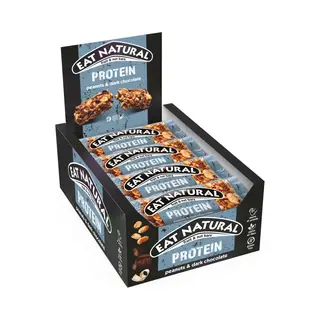Eat Natural Protein Peanuts & Dark Chocolate Fruit & Nut Bars 12 X 40g