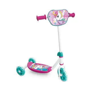 Mondo Kids Unicorn 3 Wheel My First Scooter With Lean-to-Steer Design - Size, 25 X 13.5 X 46cm - Multi - Wilko