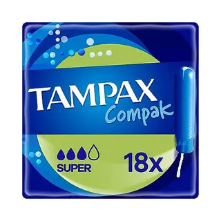 Tampax Compak Super, Pcs, 18 Each