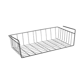 Metaltex - Hangmand 50 Cm - Zwart - Metaal - Onder Plank - Ruimtebesparende Opberger