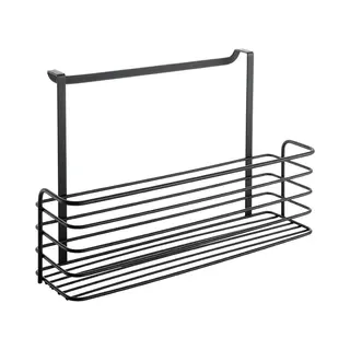 Metaltex - Brede Hangmand Galileo - Gootsteenkast Organizer - Hangmandje Keuken - Mat Zwart - 34x12x22cm - Past Op Keukenkastdeur Van 2 Cm