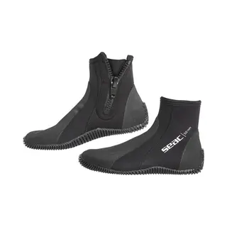 Seac Regular, 5 Mm Neoprene Short Diving Boots With Semi-Rigid Sole And Heel And Ankle Protection