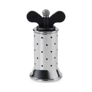 Alessi B 9098 Salt/Pepper Mill with Polyamide Wings Black in 18/10 Stainless Steel Mirror Polished