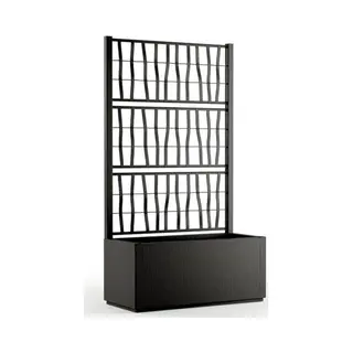 Stefanplast Rechteckiger Blumenkasten Ethica 80 Cm Mit Graphitgitter