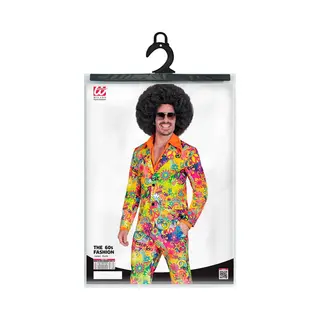 W Widmann Milano Party Fashion - Disco Anzug, 60er Jahre Herren Kostüm, Retro Outfit Mit Jackett Und Hose Für Karneval