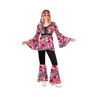 Widmann Groovy Bubbles Jaren 70 Style Roze - Vrouw
