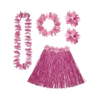 W Widmann Milano Party Fashion Widmann Hawaiian Set - Pink (skirt Lei Cown 2 Bracelets)