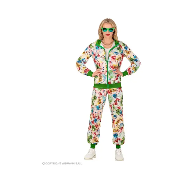 W Widmann Milano Party Fashion - Kostüm Trainingsanzug, Geldscheine, Euro, Dollar, Casino, 80er Jahre Outfit, Jogginganzug Für Karneval & Party thumbnail