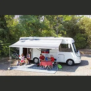 Fiamma F45 S Winch Awning Wind Out 190 Polar White Case Royal Grey Fabric 06280M01R