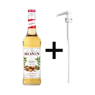 Monin Koffiesiroop Hazelnoot Siroop 70cl Met Doseer Pompje!