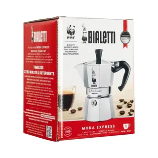 Bialetti Moka Express 0,06 l Aluminium, Zwart
