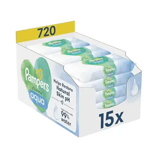 Pampers Feuchte Tücher Harmonie Aqua 15x Feuchttücher, 720 Stück