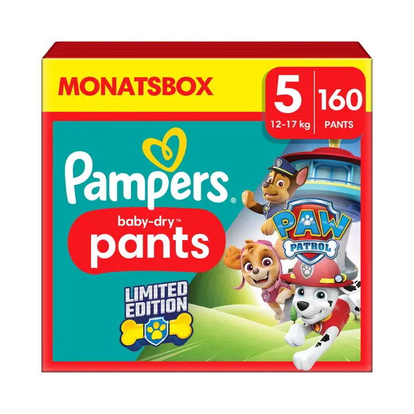 Pampers Baby Dry Pants Paw Patrol (Gr. 5, Maandelijks Pakket, 160 Pcs.) thumbnail