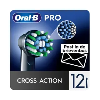 Oral-B Opzetborstels Pro Cross Action Zwart 12 Stuks