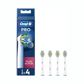 Oral-B Pro Floss Action Aufsteckbürste Für Elektrische Zahnbürste, X-Form Und Interdentalborsten Für Tiefere Plaque-Entfernung, 4 Stück